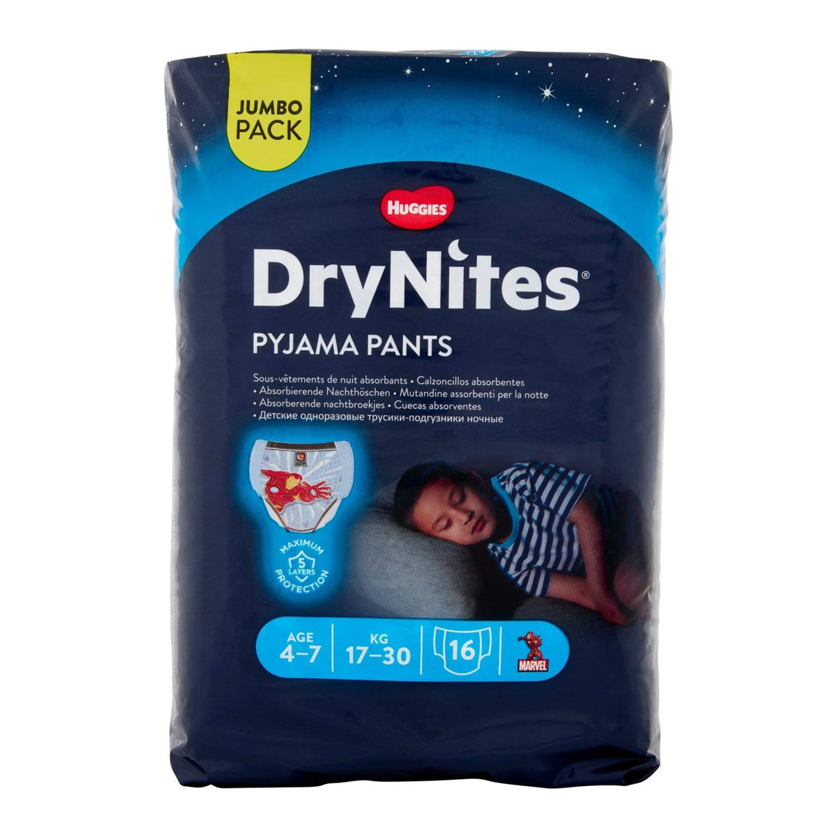 Huggies Drynites Pants Boys 4-7 Years 16 Daipers